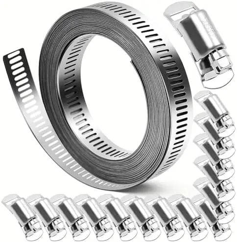 Stainless steel DIY clamp fastener of Abrazaderas de manguera de acero inoxidable 304 rollo de hose clips for gas