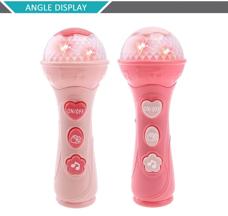 Wholesale Children Musical Instrument Electric Microphone Wireless Portable Karaoke Toys USB Connect MP3 With Song And Light