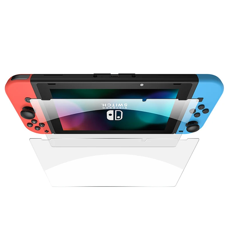 
9H Transparent Super Tough Oleophobic Premium Tempered Glass Game Player Screen Protector for Nintendo Switch 