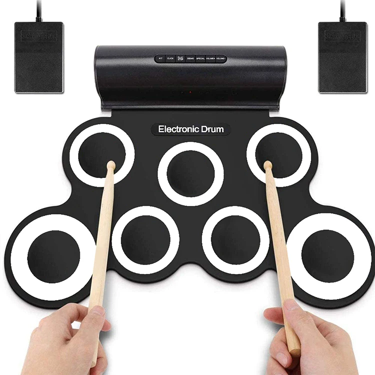 Flexible Digital Kids Mini Electronic Drumstick Professional Drum Practice Pad Set