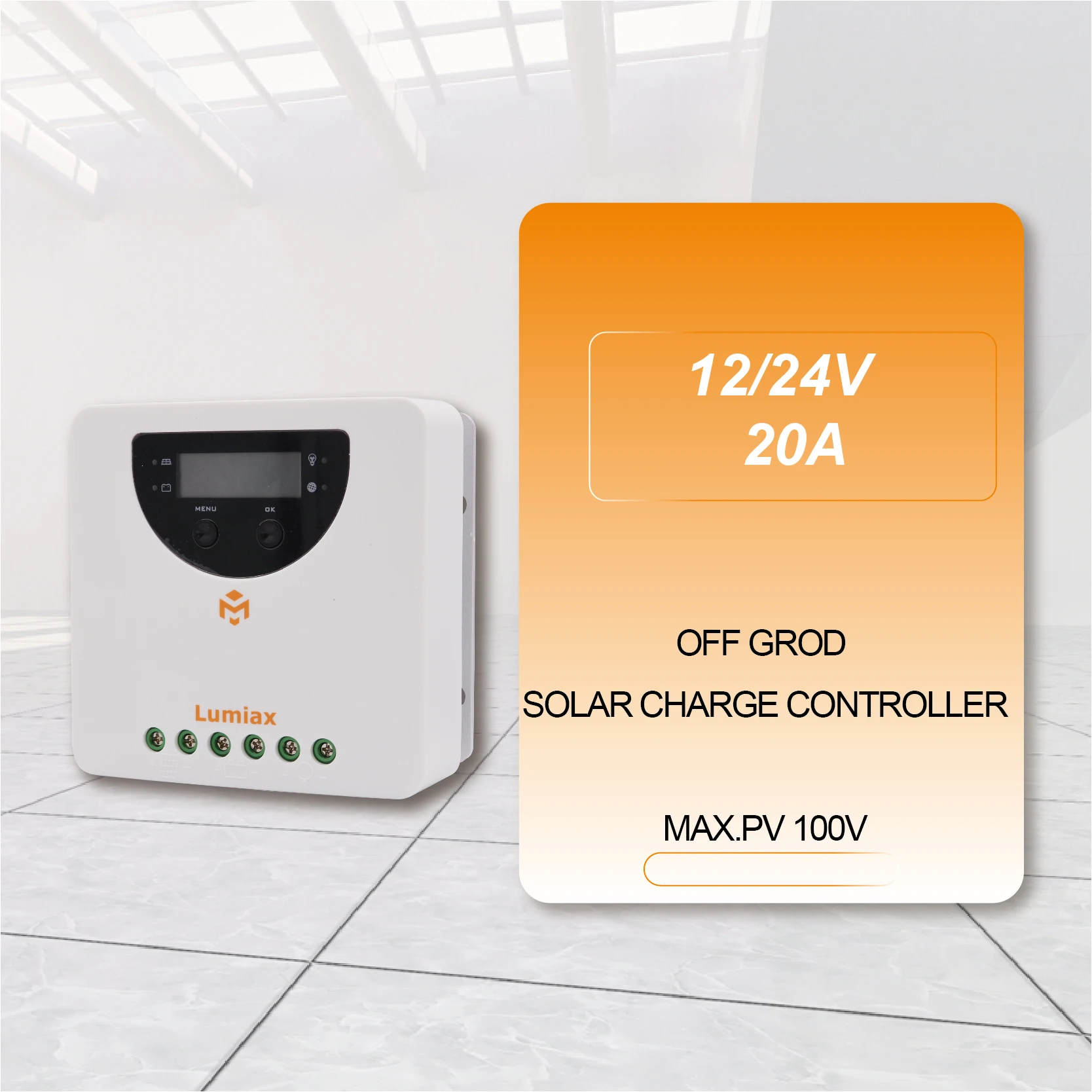 Lumiax 24V 12V 20A MPPT контроллер солнечного заряда солнечная панель управления зарядным устройством 100V вход