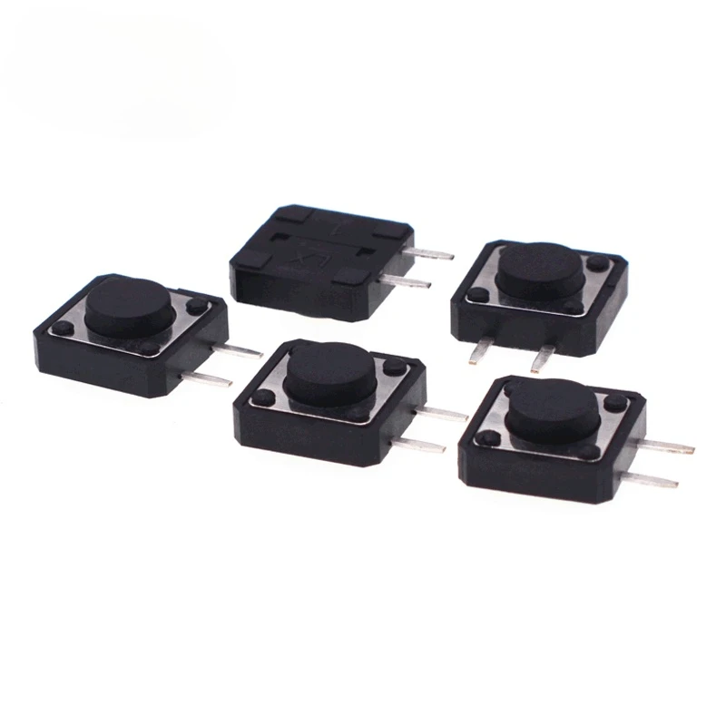 12x12 мм панель PCB мгновенный тактовый мини-кнопочный переключатель 2P DIP 4pin 12x12x4.3/5/6-12 мм 12*12*4,3 мм 5 мм 6 мм 7 мм 8 мм 9 мм