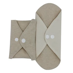 Naturally Organic Cotton Ladies Cloth Pads Reusable Eco-friendly Sanitary Pads Soft Day Use Woman Menstrual Period Cloth Pads