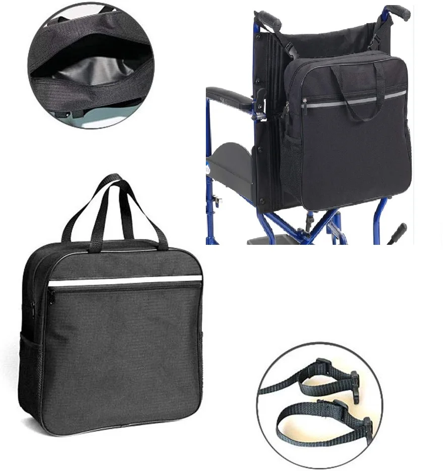 Wheelchair Backpack Bag Wheel Chair and Walker Accessories Side Storage Bags