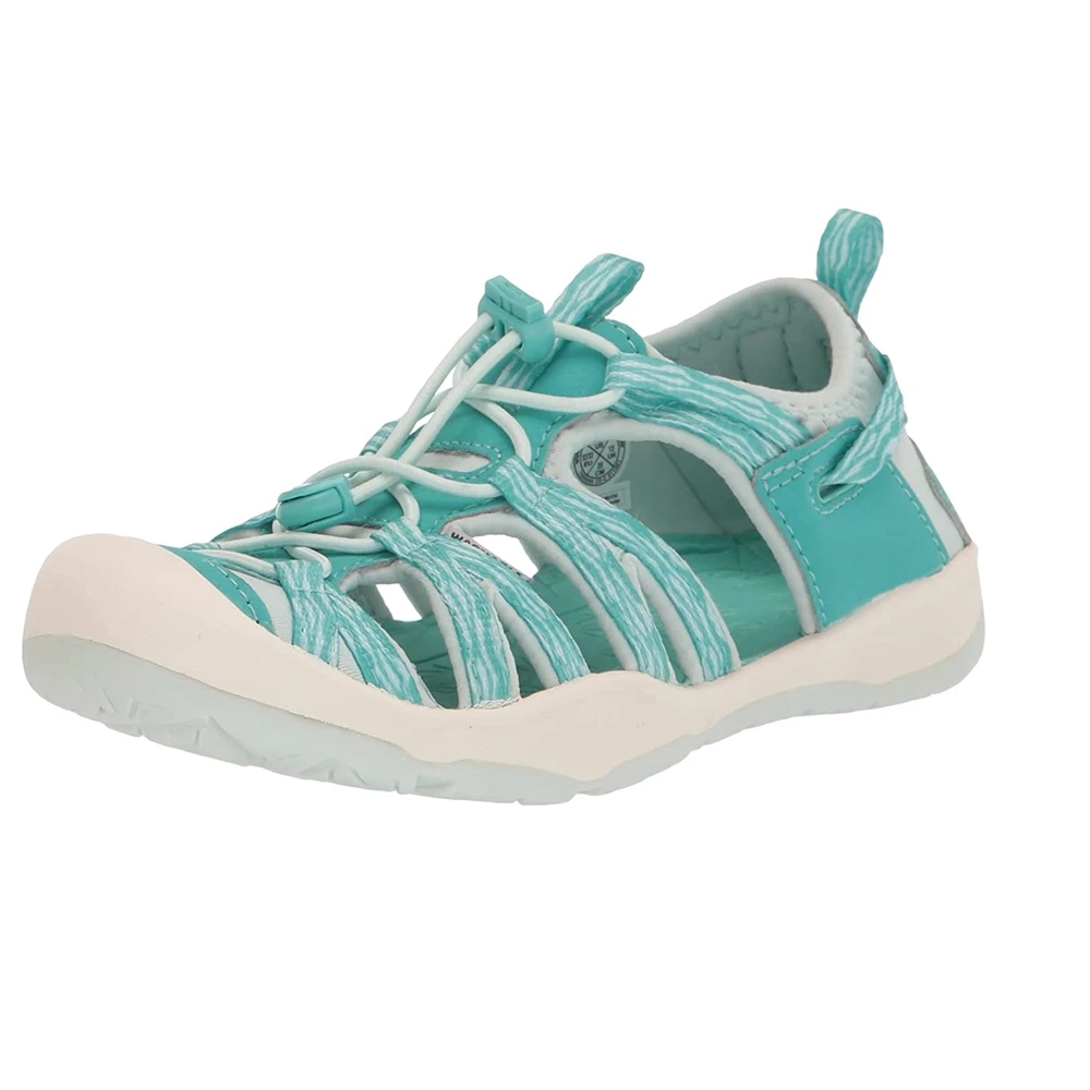 Бесплатные образцы повседневные сандалии на плоской подошве с закрытым носком летние женские толстой