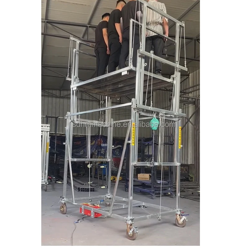 Full Automatic Multipurpose 500kg 6m 8m 10m Electric Lift Scaffolding for Construction