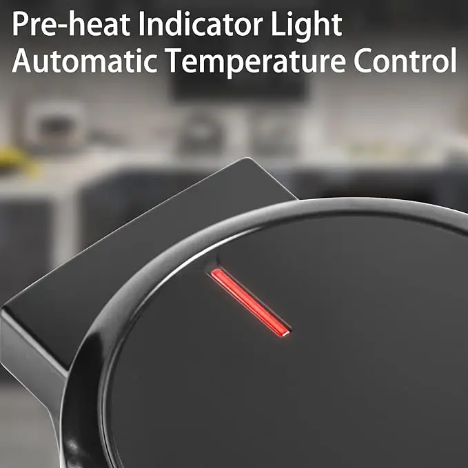 Mini Waffles Maker, Small Waffle Irons Non-stick, Portable Pancake Maker Machine for Kid, Easy to Clean, 5 Inches Wide, Black