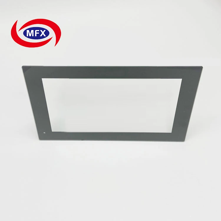 custom Silk screen processing black high-gloss LCD display window panel tempered opaque glass electric