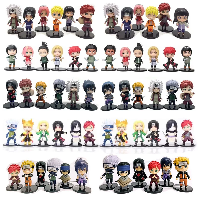 Оптовая продажа, аниме Sasuke Kakashi Itachi Kai, ручная работа, модель Q Version, кукла, экшн-фигурки