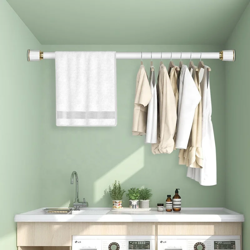 Yarun Easy Moving Scalable 82.7-118.1inch Metal Rod Curtain Poles Suppliers Factory Price Curtain Pipe Wrought Iron Curtain Rod