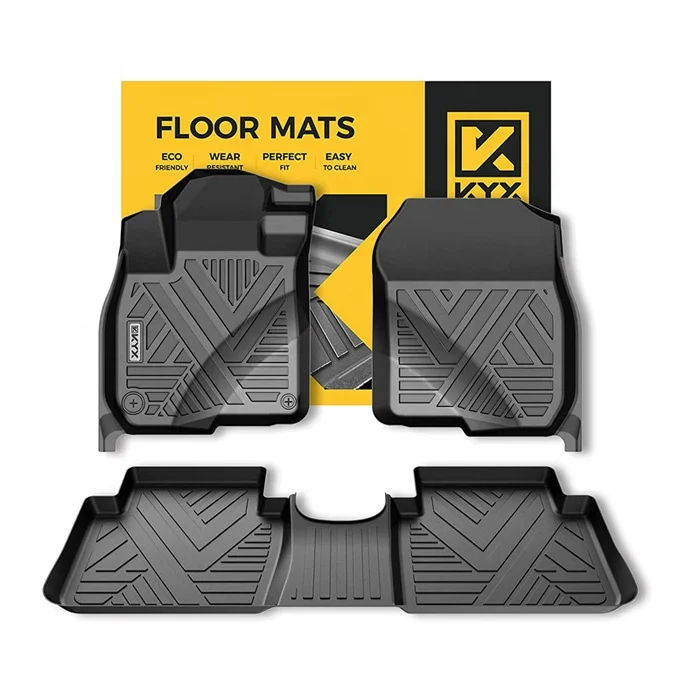 Tpe/plastic Universal Car Floor Foot Rug Mats Top Quality Anti Slip Rubber Custom 3D Waterproof Carpet for Sports Cars Full Set