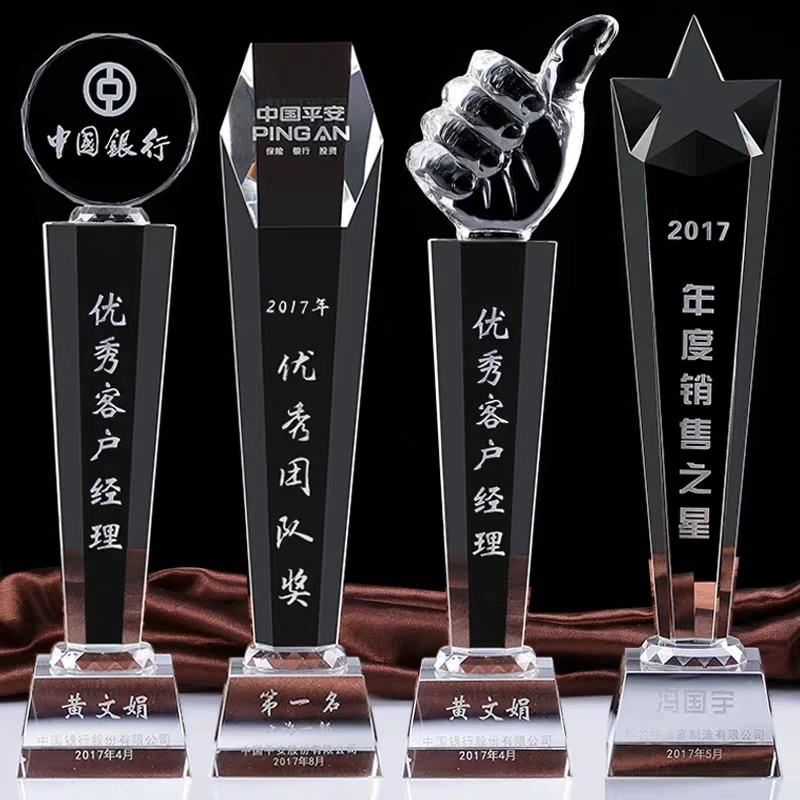 Хит продаж хрустальный трофей Honor of crystal с логотипом на заказ оптовая продажа K9 пустые кубики Хрустальная восьмиугольная награда
