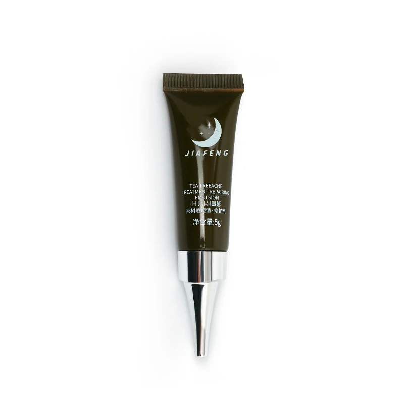 Matt Black Mini eye Cream Empty Cosmetic Tube 5g Clear Squeeze with metal applicator