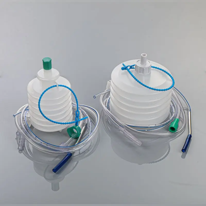 Disposable PVC hollow wound drainage system medical use
