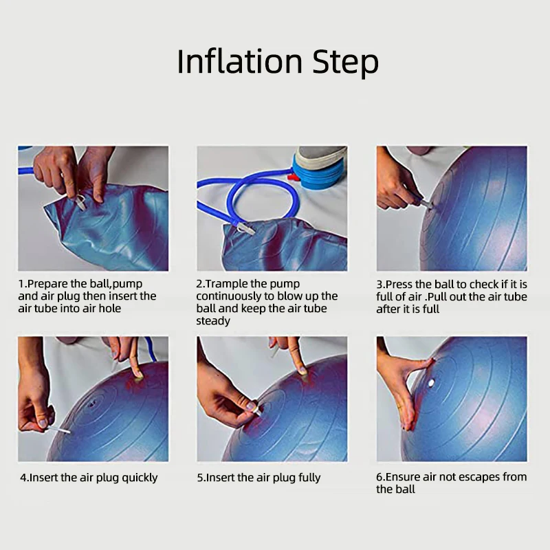 Custom Logo OEM Gym Yoga Ball 45cm55cm65cm75cm Inflatable Ball For Yoga And Pilates - with Pump PVC Yoga Fitness Ball