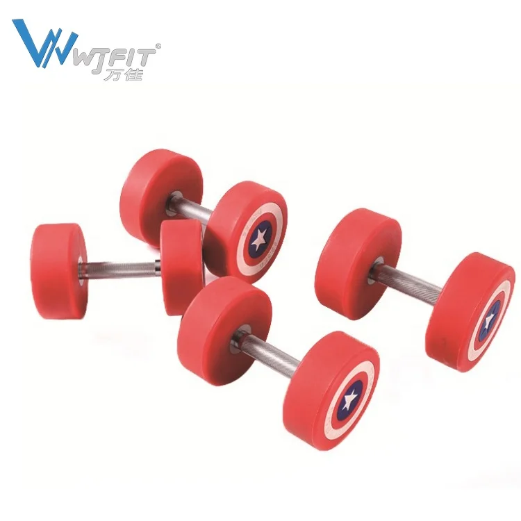 High Quality Polyurethane Dumbbells Adjustable Urethane Round Coated Commercial Dumbbell Set Custom Logo CPU Dumbbells 40KG