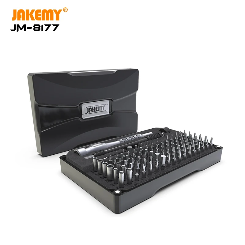 Magnetic Hex Torx Slotted Phillips Pentalobe Drive Bits JM-8177 JAKEMY 106 in 1 Screwdriver Set with CRV