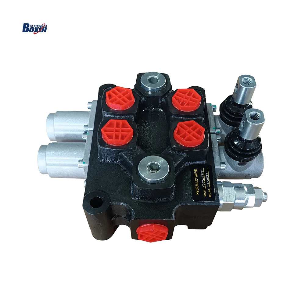 Hydraulic System Directional Control Valve 2 Spool 75 L/Min Hydraulic Valve