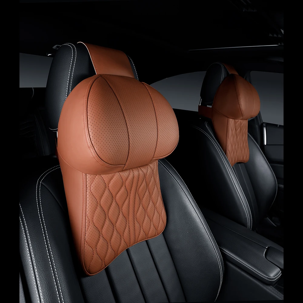 Car Pillow Full Support Memory Foam Fashion Car Neck Pillow Comfortable Universal Headrest Car Accessories  OEM