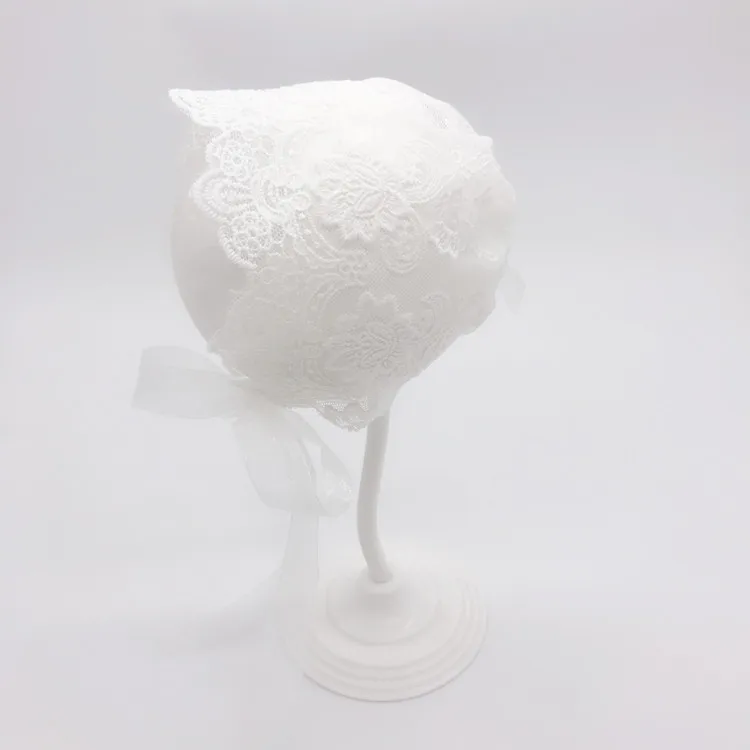 Hot Selling Soft And Comfortable Lace Flower Cute Style Newborn Baby Hat Wonder Decorative Items For Photography
