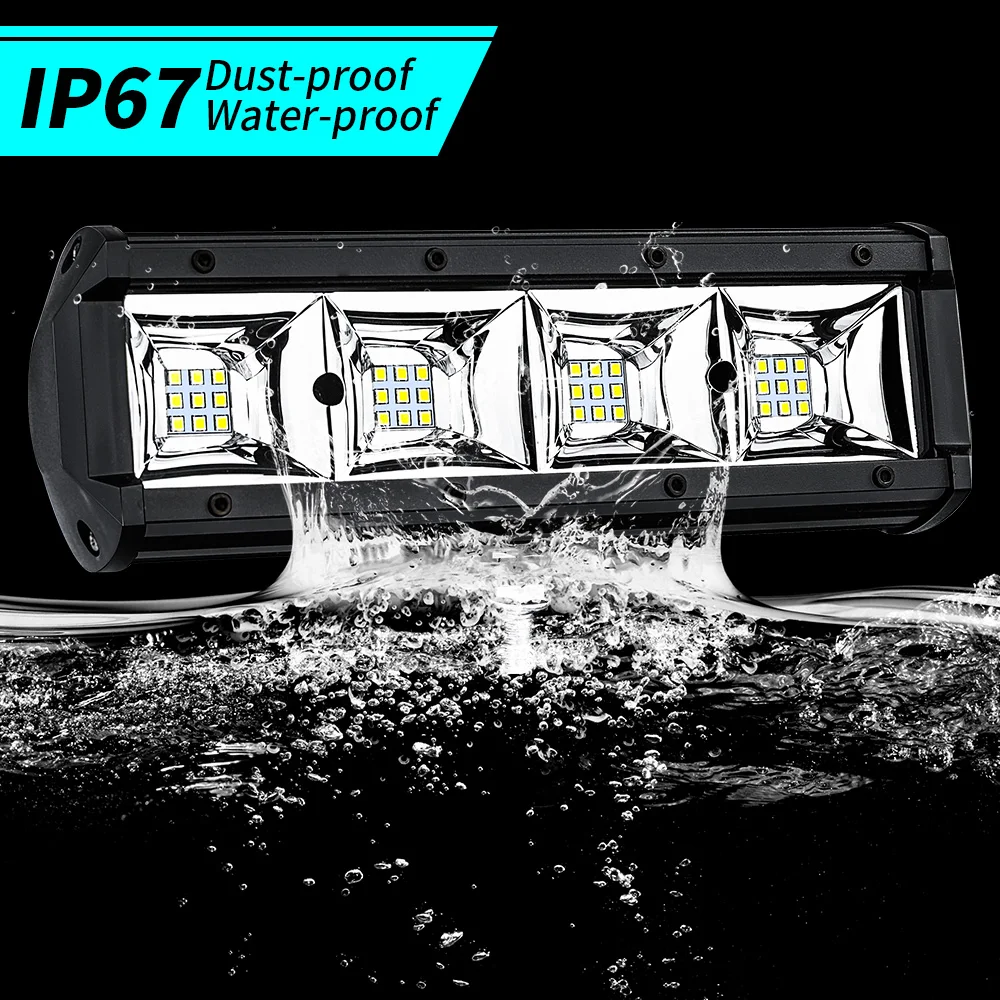 DXZ 9 inch 108W CAR LED Work Light LED Bar Light for Motorcycle Tractor Boat Off Road 4WD 4x4 Truck SUV ATV