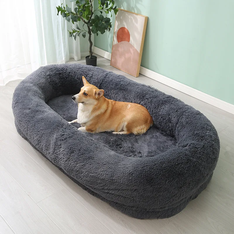 Orthopedic human size pet dog bed plush wholesale custom giant xxl big waterproof memory foam luxury pet dog bed for human