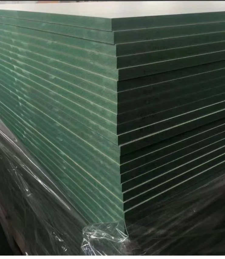 6/9/12/15/18mm green water proof MDF furniture cabinet board white color melamine  HMR MDF