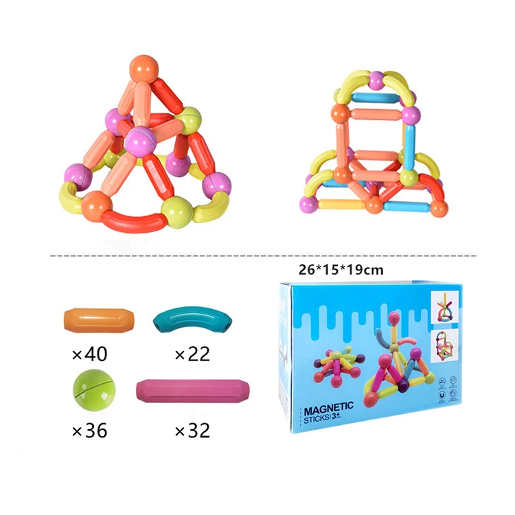 Educational toys factory wholesale magnetic stick toy magnetic sticks and balls building blocks for kids