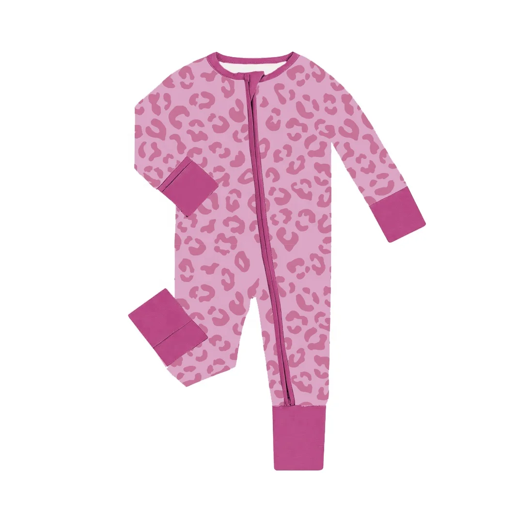 Custom Daisy Buds Bamboo Baby Floral Romper Baby Baby Zipper Jumpsuit