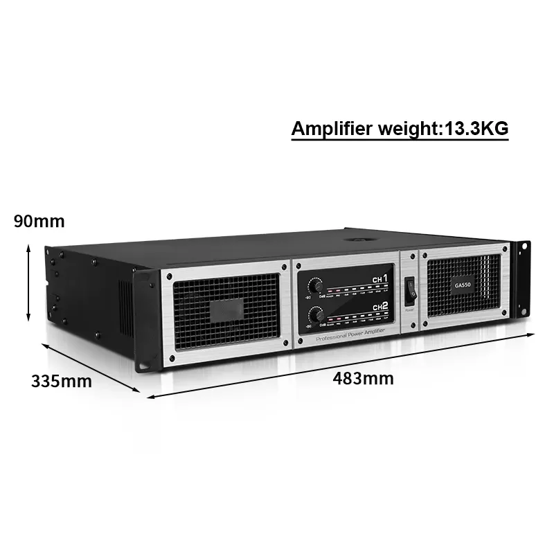 GA550 Professional 600W*2 Power Amplifier Stage Master Power Amplifiers 2 Channel