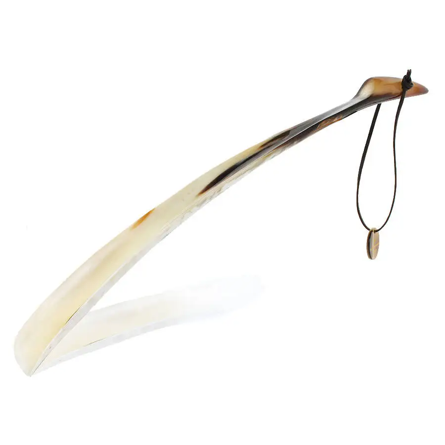 Long Curved Buffalo Horn Shoe Lifter Manual Wooden Hot Selling New Customized Fashionable