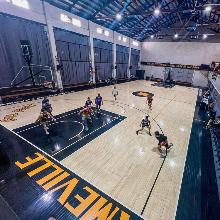 LHDT badminton court with basketball indoor sports volleyball court flooring tiles varnish for wood portable fixed system