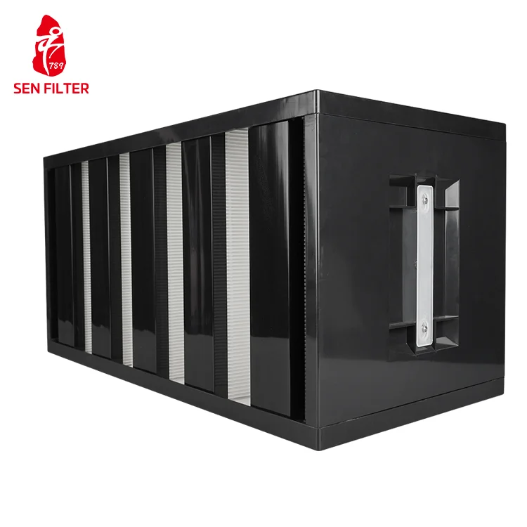 Medium efficiency F7 F8 F9 V-type air filter