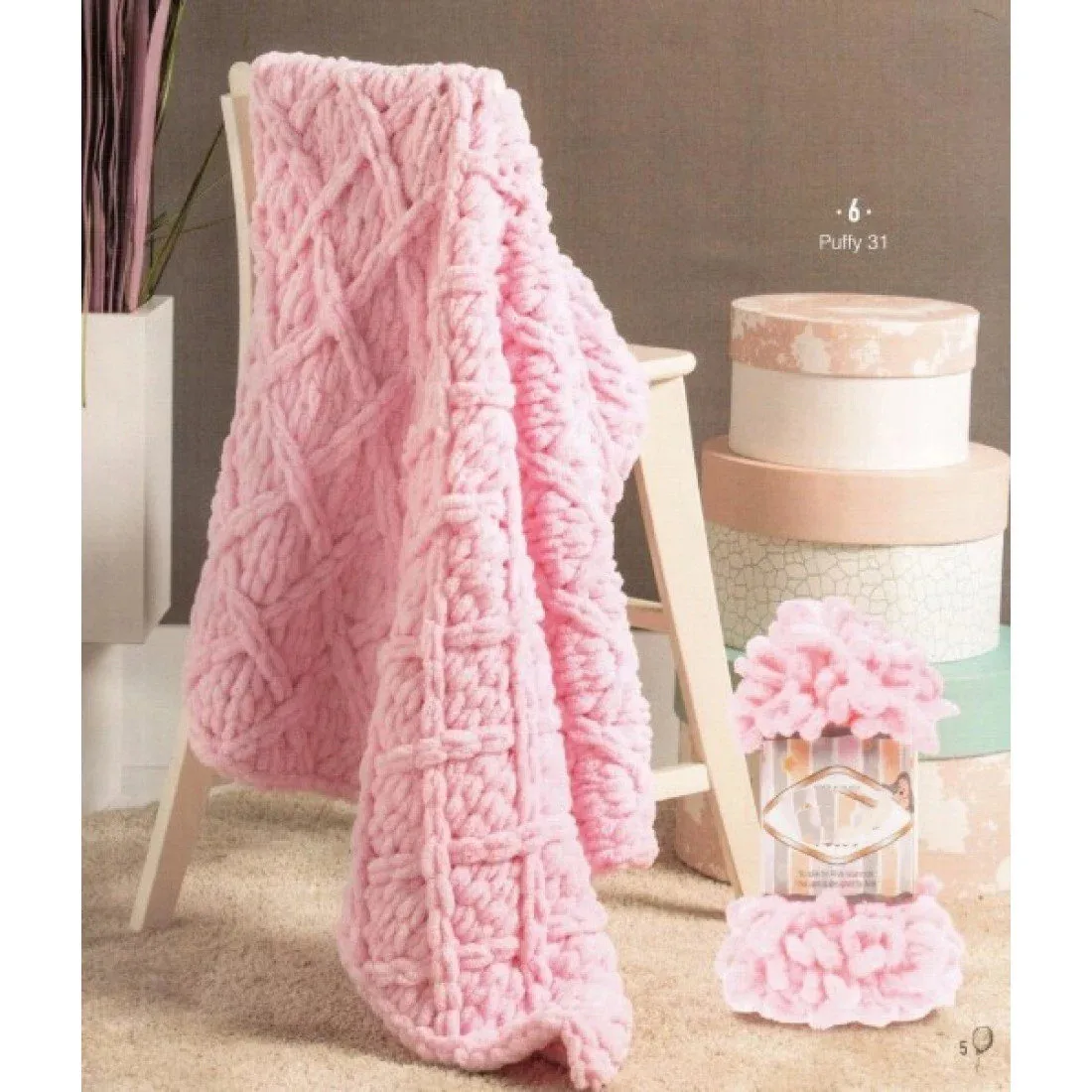 Crochet Puffy Baby Blanket Yarn Soft Hand Knitting Super Chunky Bulky Woven Finger Loop Yarn Fancy yarn