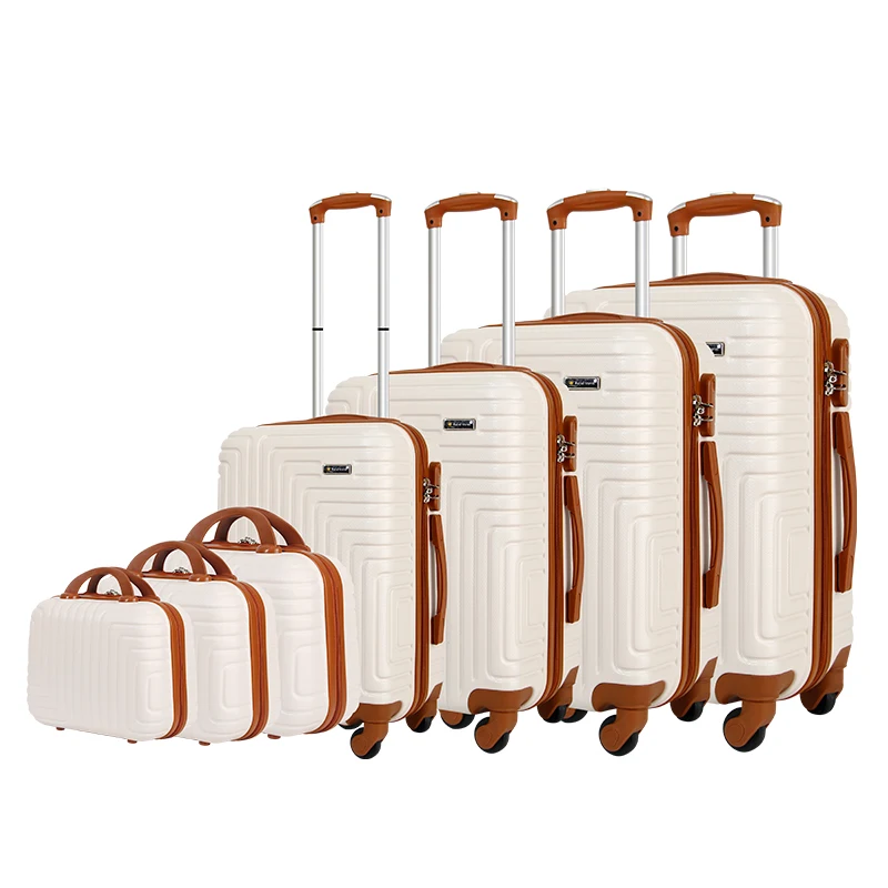 New design 6pcs support ODM/OEM business traveling suitcase abs luggage sets