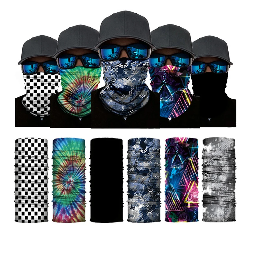 Wholesale printed hunting buffs tube tubular bandana scarf face cover neck gaiter