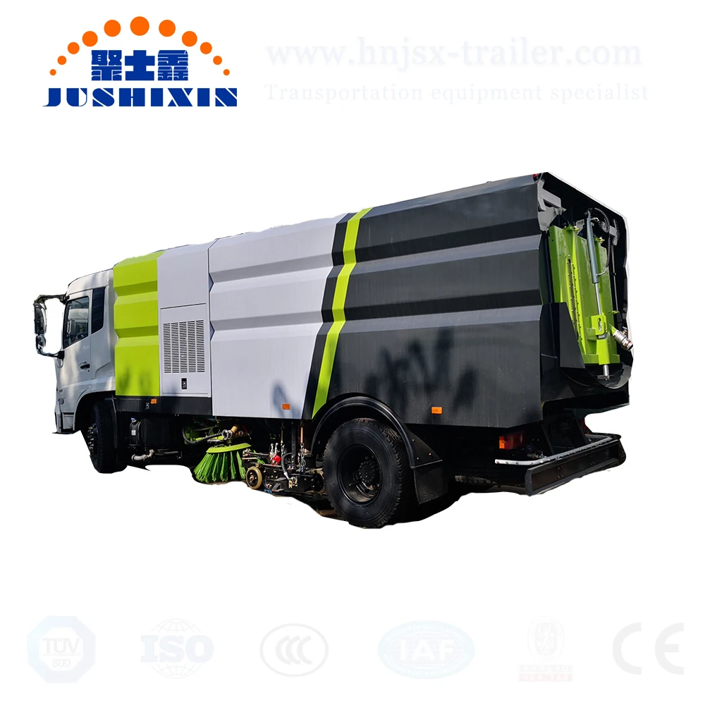 city street and runway and airport vacuum road sweeper truck with 1.5m3 water and 4m3 dust tank capacity