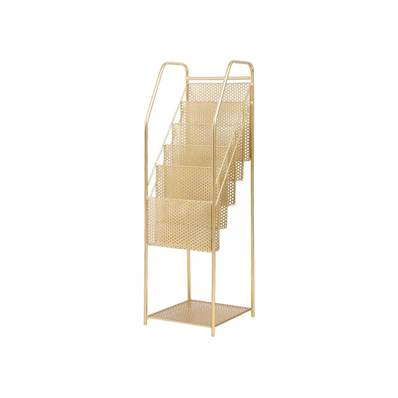 Wholesale Nordic Minimalist Multi-functional Metal Bbookshelf Storage Rack Bedroom Living Room