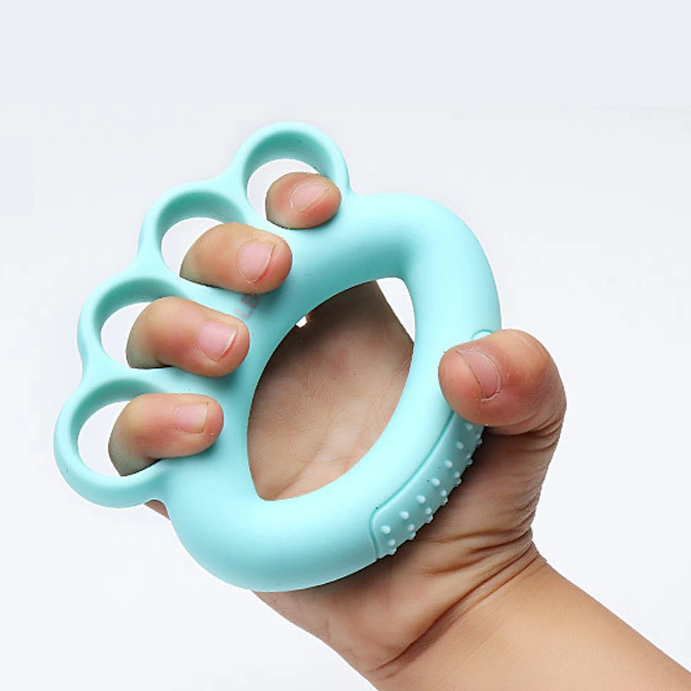 Silicone Four-Finger Grip Strengthener Bump Massage Ring Hand Rehabilitation Training Silicone Grip Ring Finger Movement