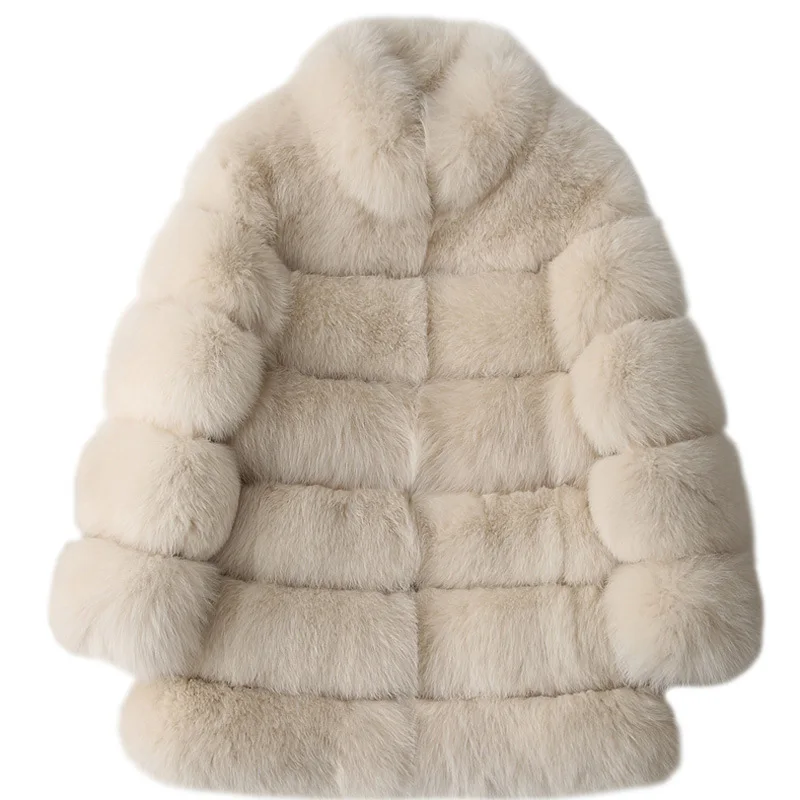 Jtfur Fall Winter Korean Style Fluffy Plush Coat Cute Faux Fur Coat for Girls Ladies Women