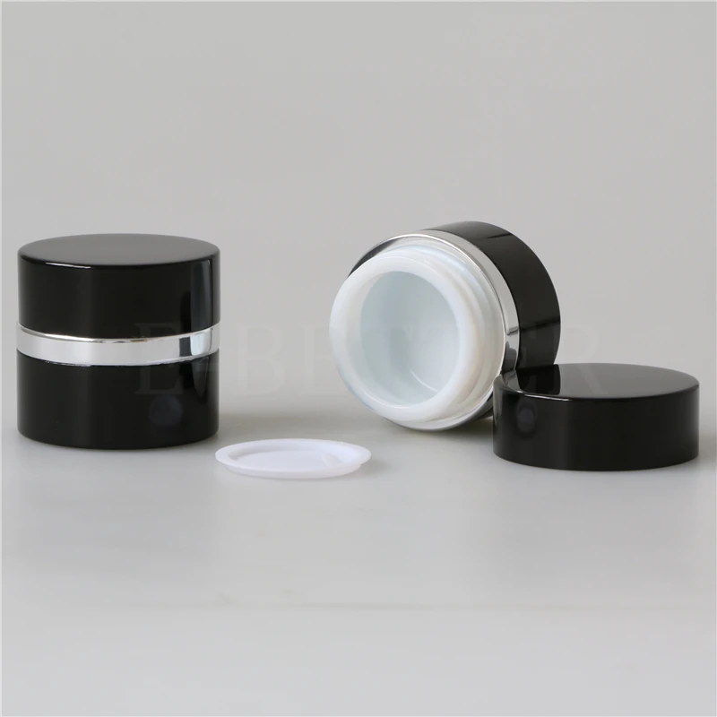 E-better 5ml 15ml 30ml 50ml Luxury  Aluminum Nail Gel Jar cosmetic glass cream jar with foil seal