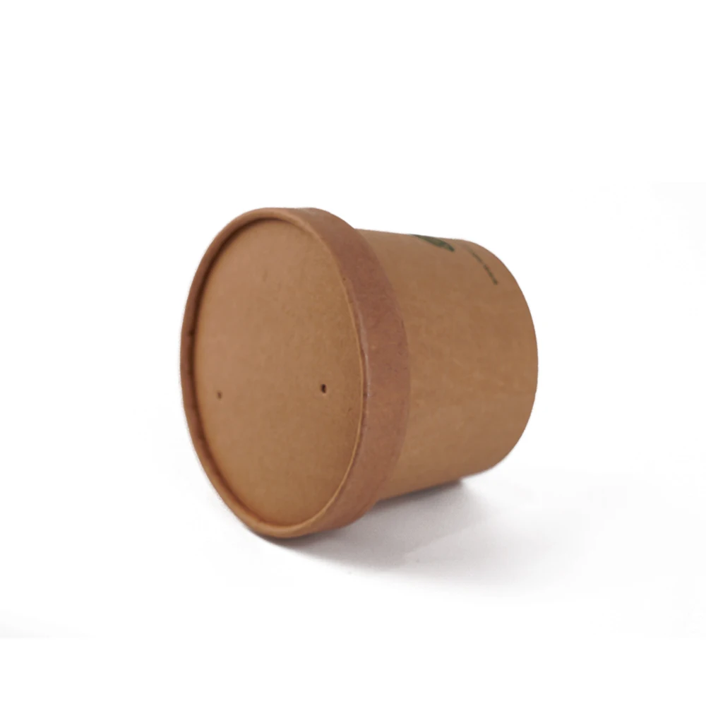 Noodle Compostable Bio Round Black Take Away Hot Disposable Soup Food Container Paper Sauce Containe