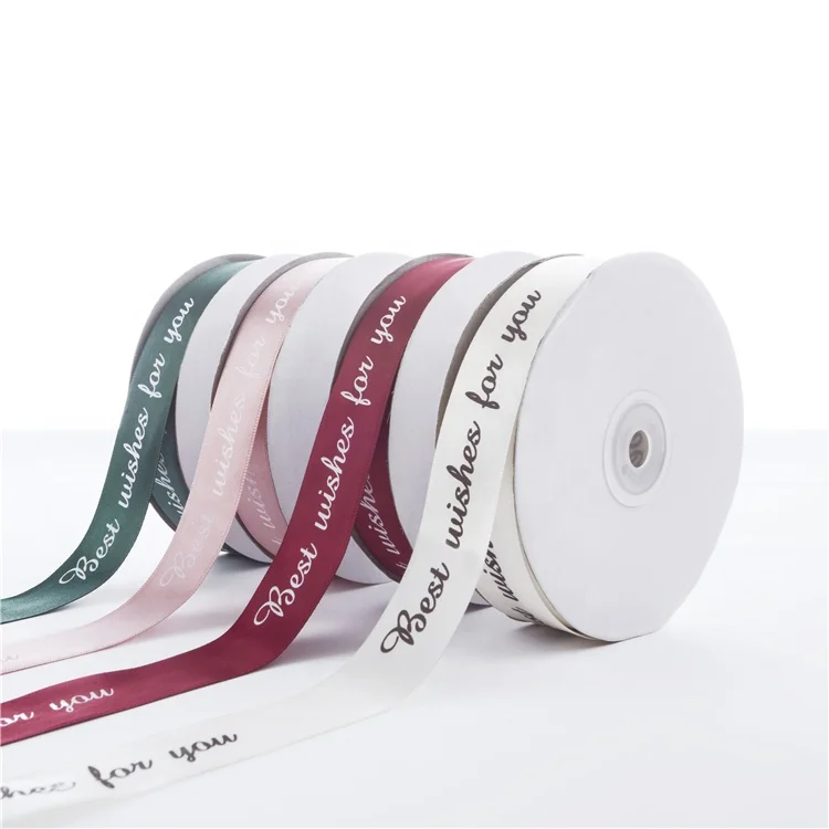 Large Stock Factory Price Packing Gift Solid Color Single Face Satin Ribbon Wholesale 2.5cm For