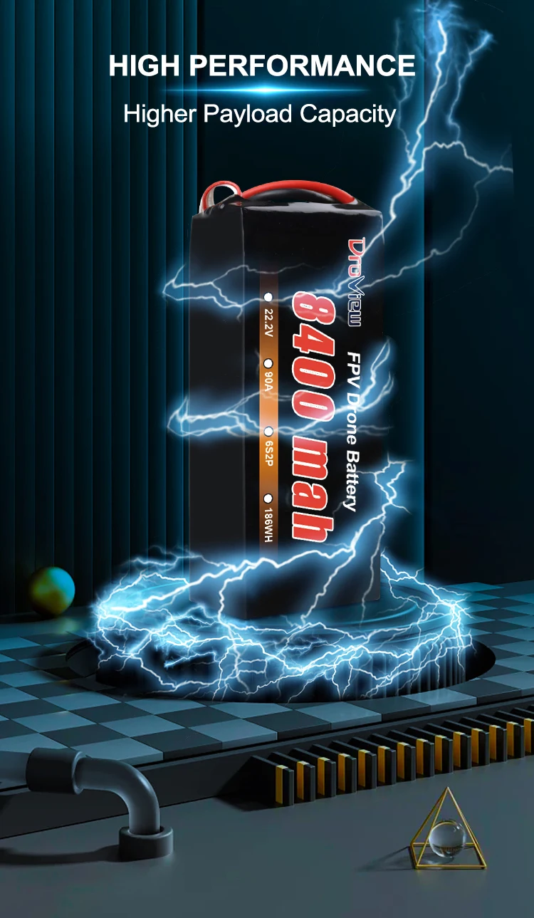 Droview 6S2P 22V MOLICEL MOLI 8400mAh 9AH 10AH 6S 21.6V 22.2V 21700 P42A P45B  UAV drone model airplane high density battery