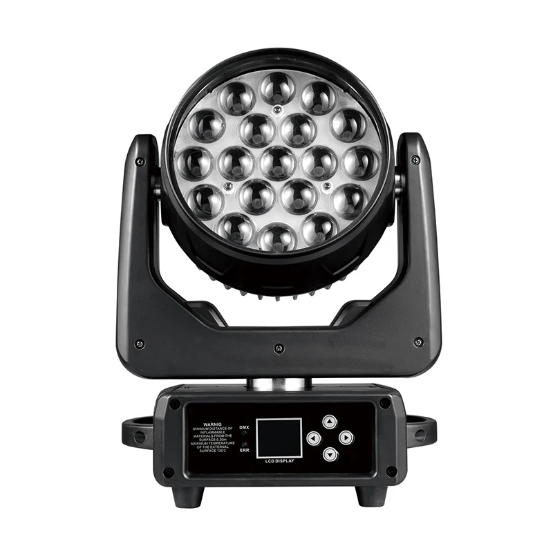 Custom Factory sale 19X15W Wash Moving Head Focusing Light Zoom Dj Club Stage Light Led Moving Head Wash Light