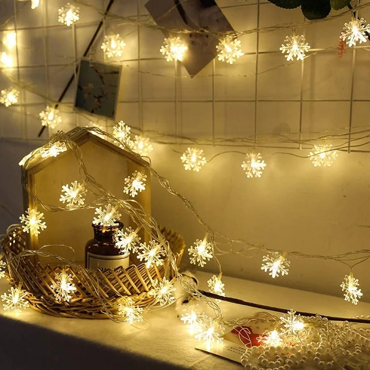 Christmas Decoration Light LED Snowflake String Garland Light