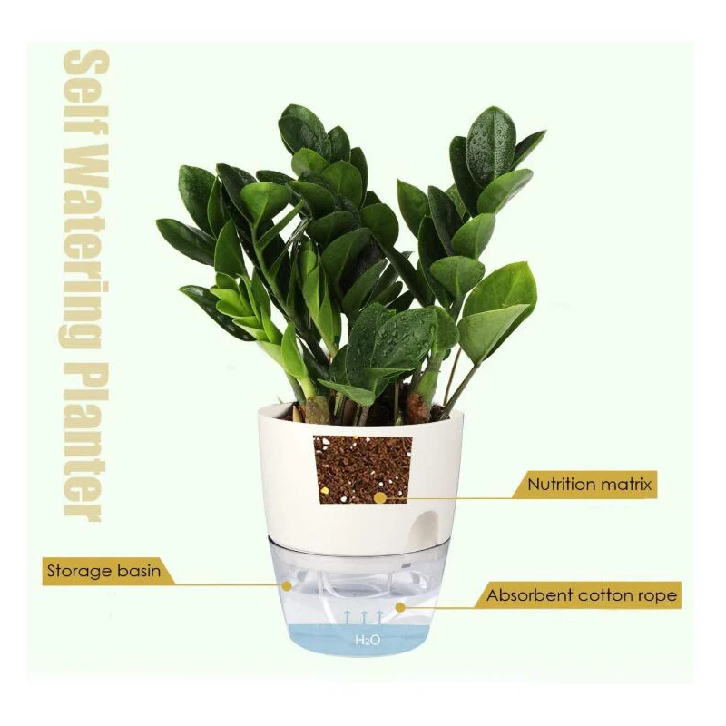 self watering plant pot, garden Automatic Water Self-Watering Planter small the lazy self watering plastic flower pot
