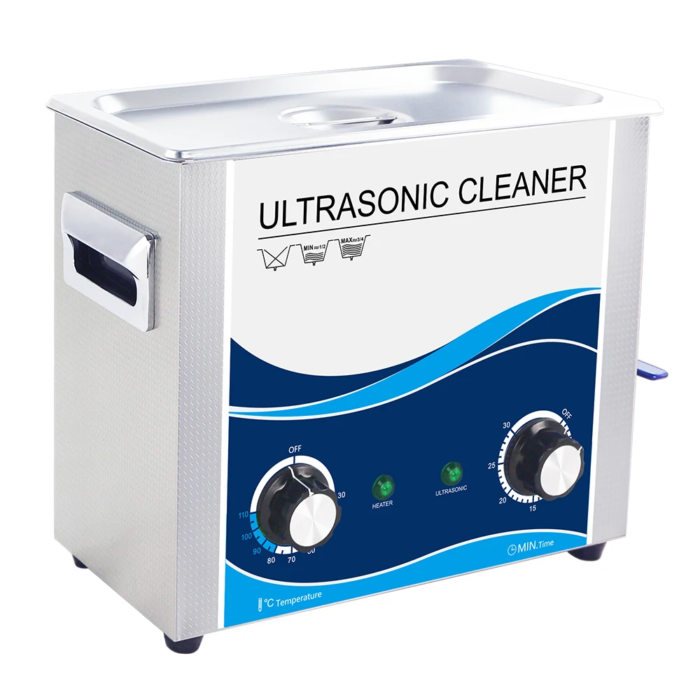 40Khz 6.5L Soaking Tank PCB Cleaning Machine for Jewelry Dental Metal Screw Mold Engine Parts Glassware Ultrasonic Bath Cleaner