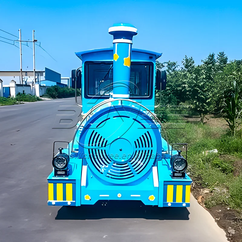 Commercial Rental Classic Retro Steam Sightseeing Train 29 Seats Electric Trackless Train Rides
