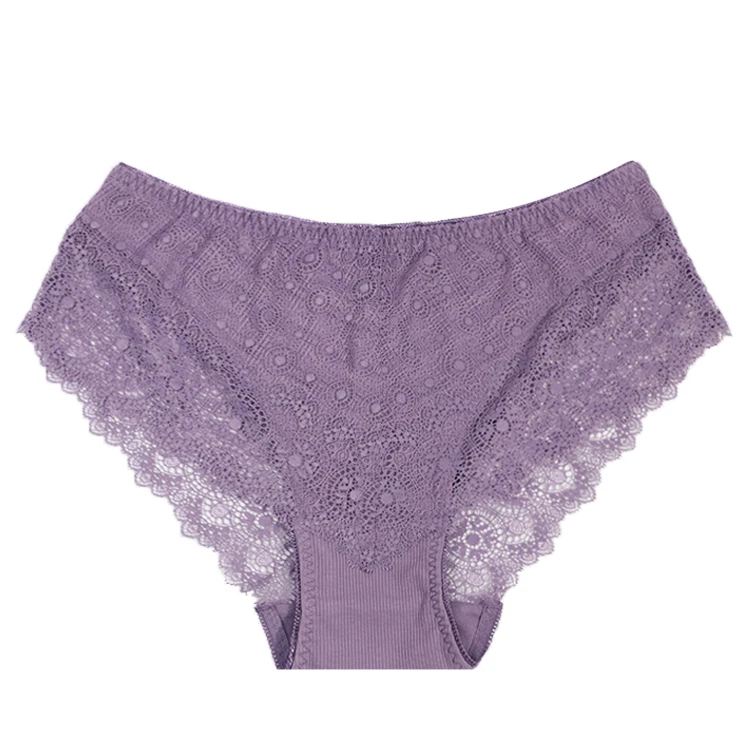 
Factory wholesale high waist nylon lace sexy lingeries fat women plus size underwear panty 